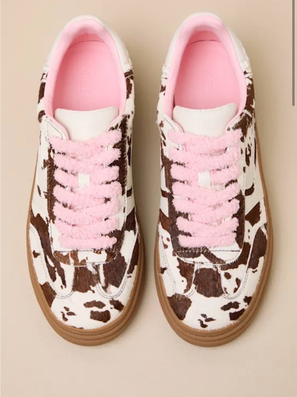 Steve Madden Dodge Brown Multi Cow Hair Print Leather Sneakers New extra laces
